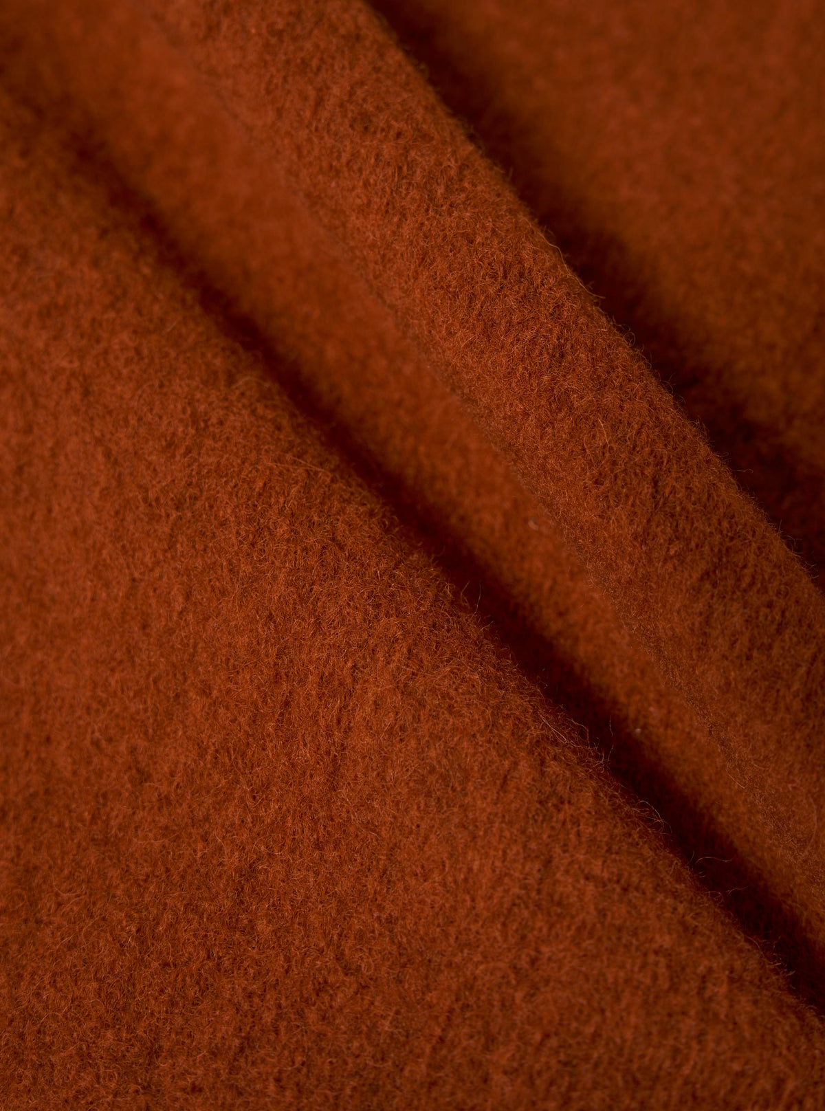 Rust Wool Fleece Zip Waistcoat