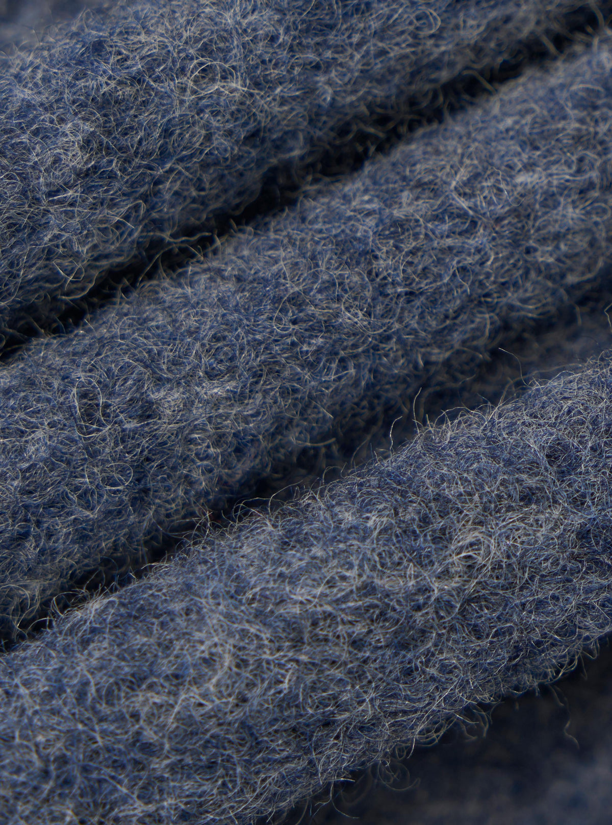 Slate Blue Wool Fleece Zip Waistcoat