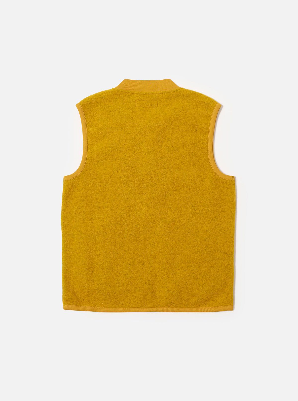 Yellow Wool Fleece Zip Waistcoat