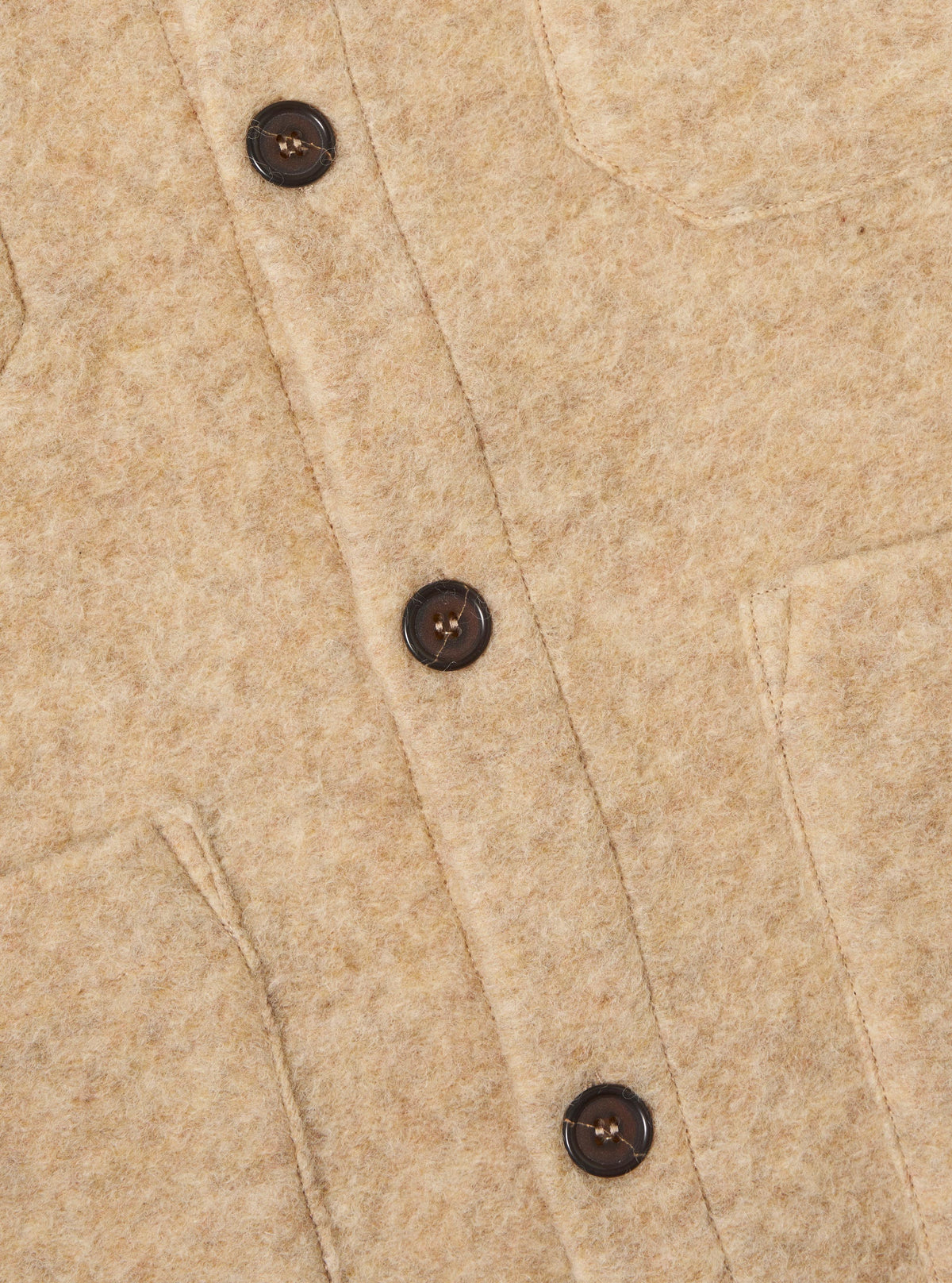 Fawn Wool Fleece Cardigan