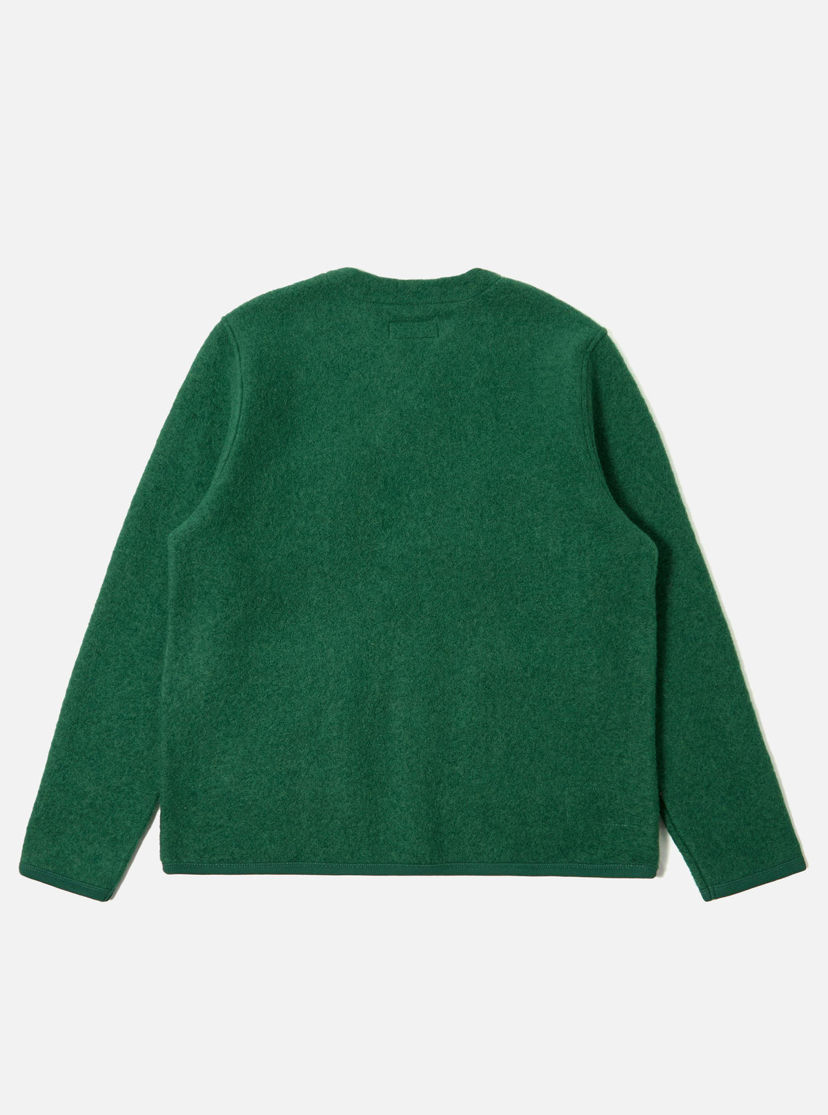 Green Wool Fleece Cardigan
