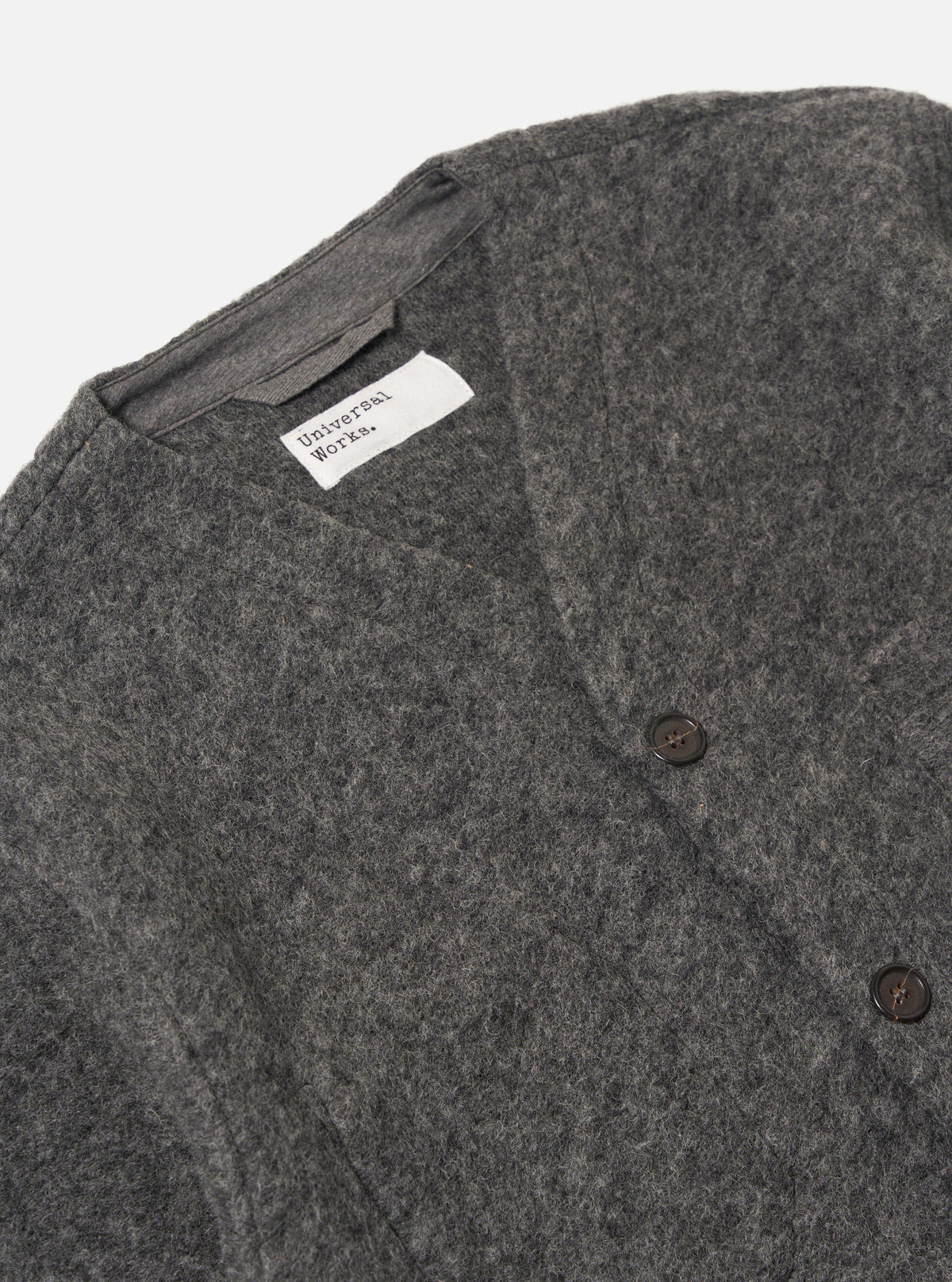 Grey Marl Wool Fleece Cardigan