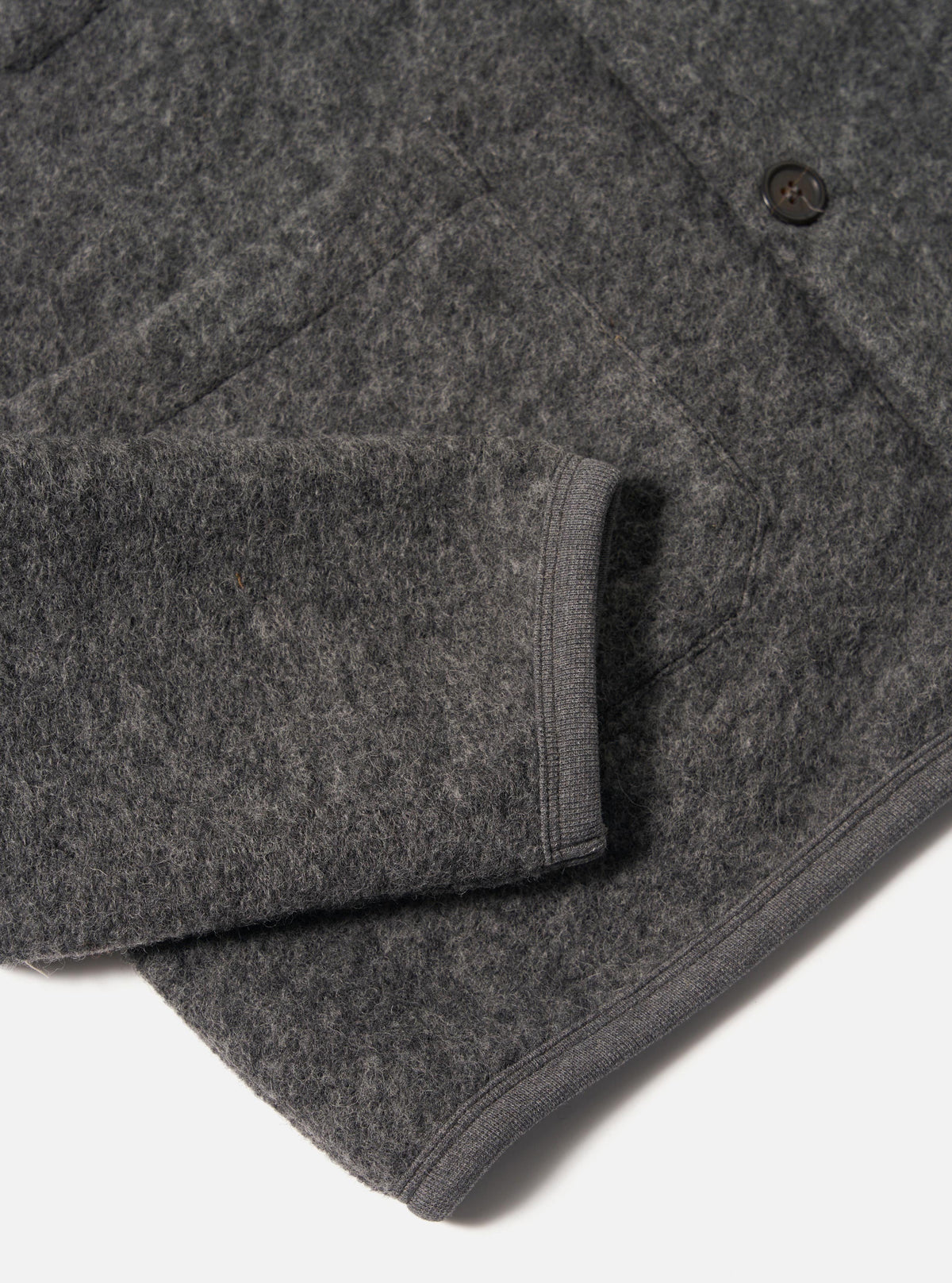 Grey Marl Wool Fleece Cardigan