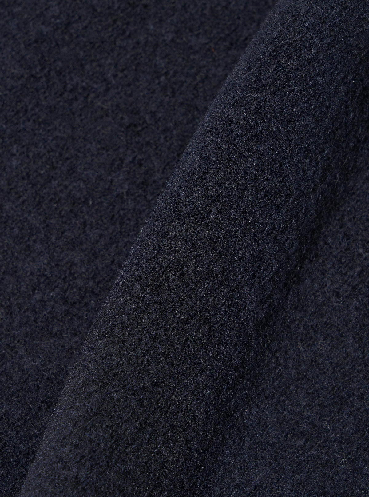 Navy Wool Fleece Zip Liner Jacket