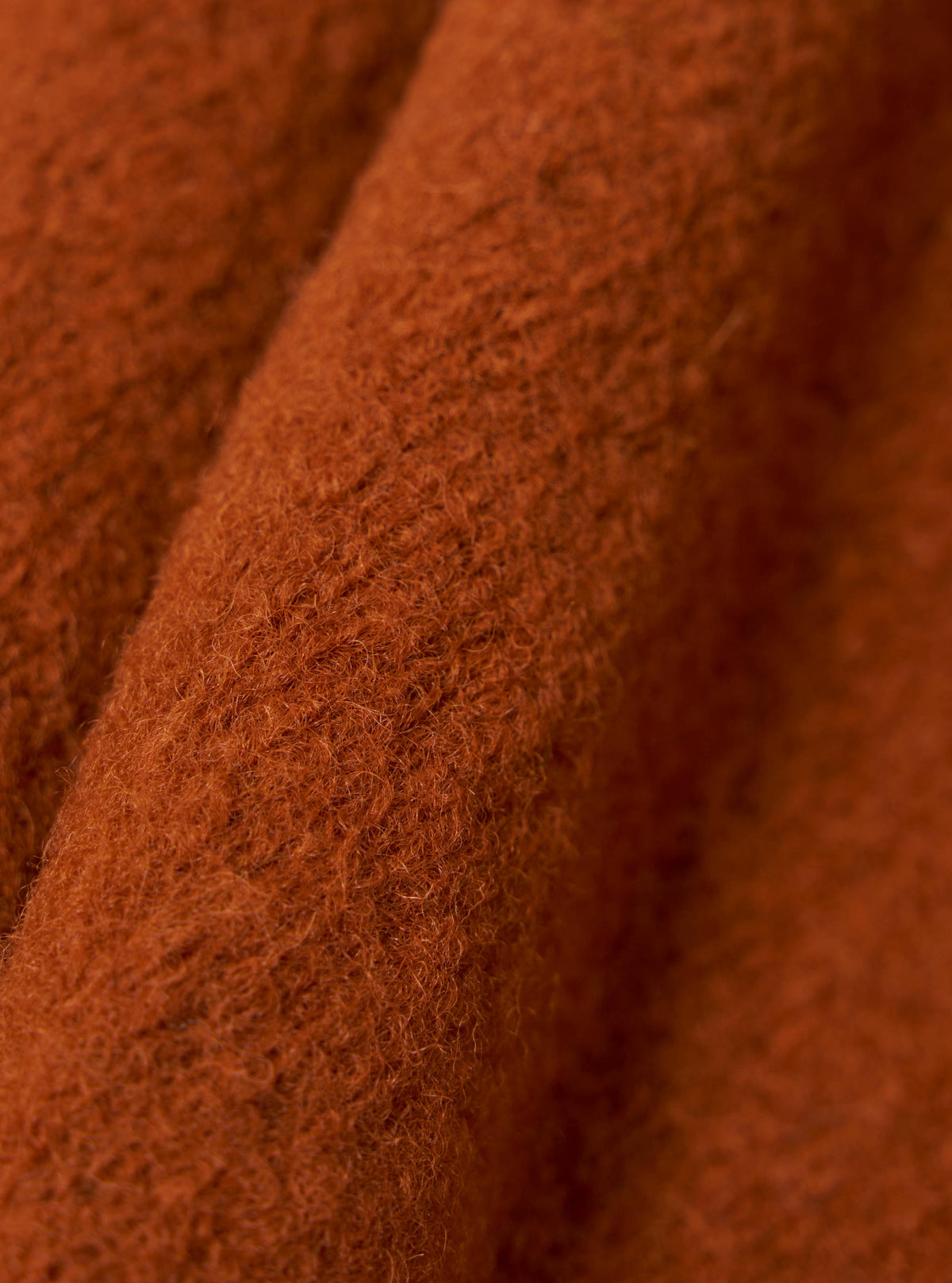 Rust Wool Fleece Zip Liner Jacket