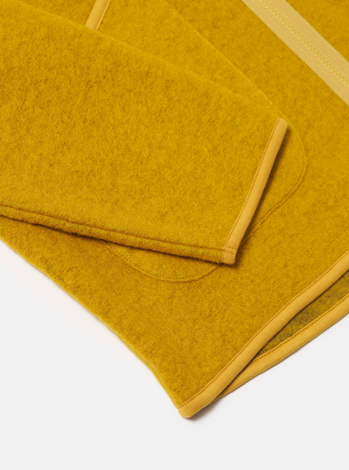 Yellow Wool Fleece Zip Liner Jacket