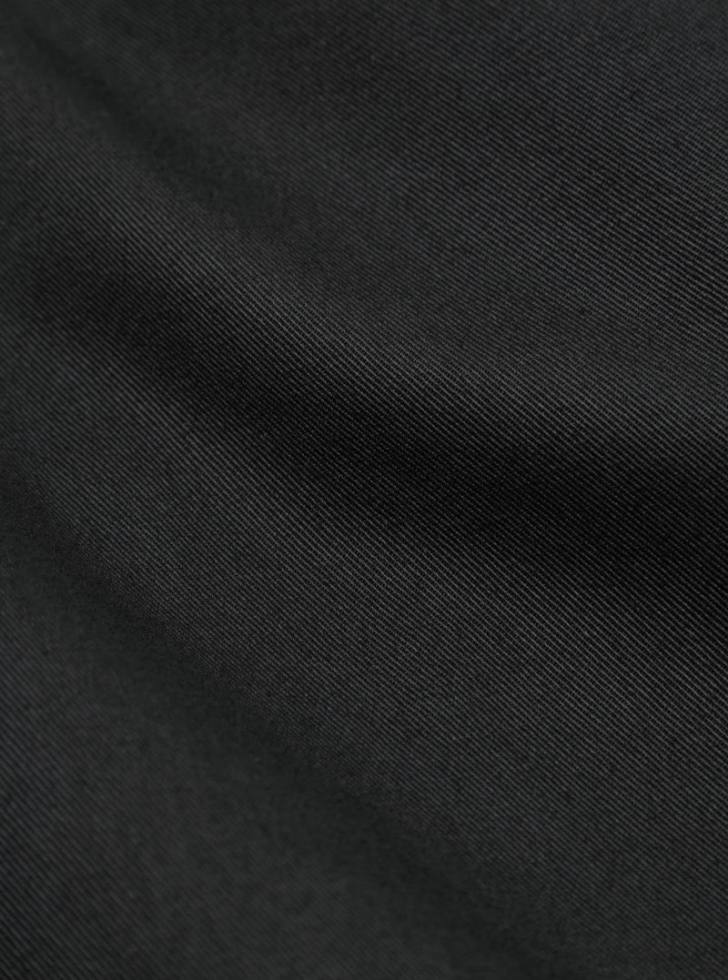 Black Twill Curved Pant