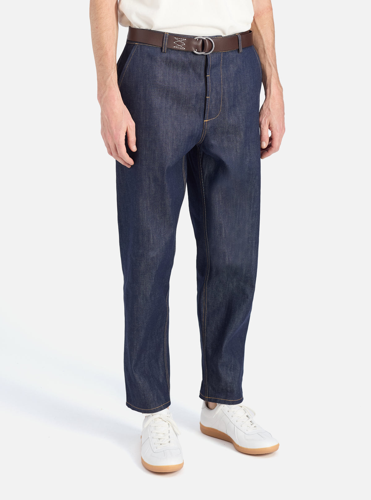 Universal Works Military Chino in Indigo 13oz Selvedge Denim