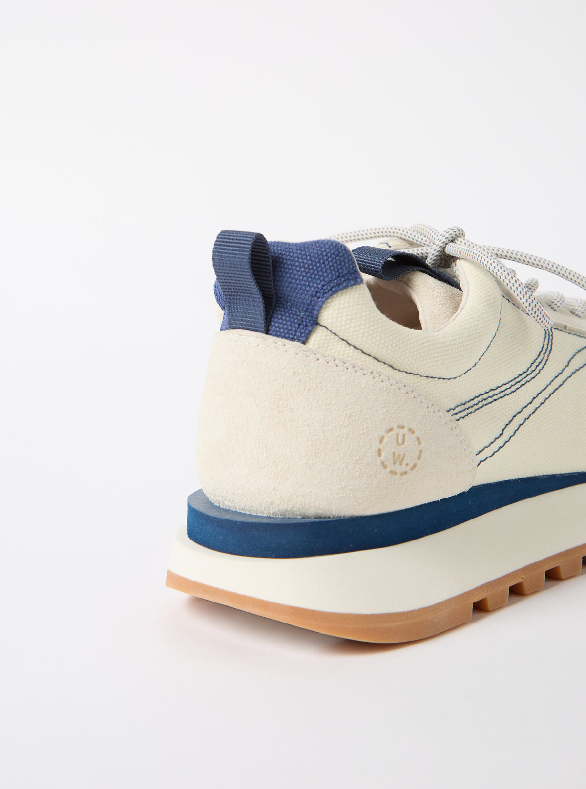 Flower Mountain x Universal Works Asuka in Ecru/Light Brown Suede/Cotton Canvas