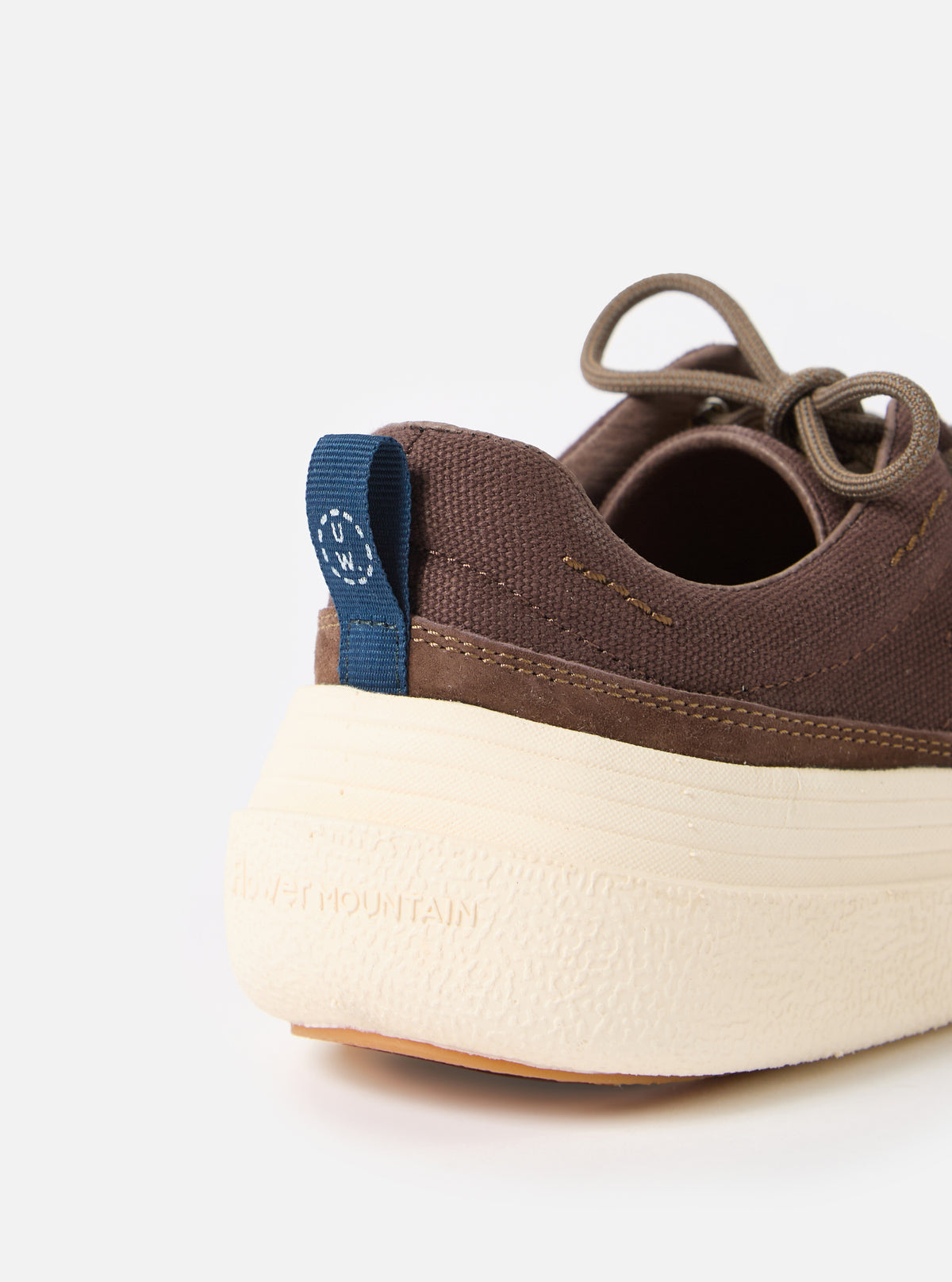 Flower Mountain x Universal Works Fami in Brown/Navy Suede/Cotton Canvas