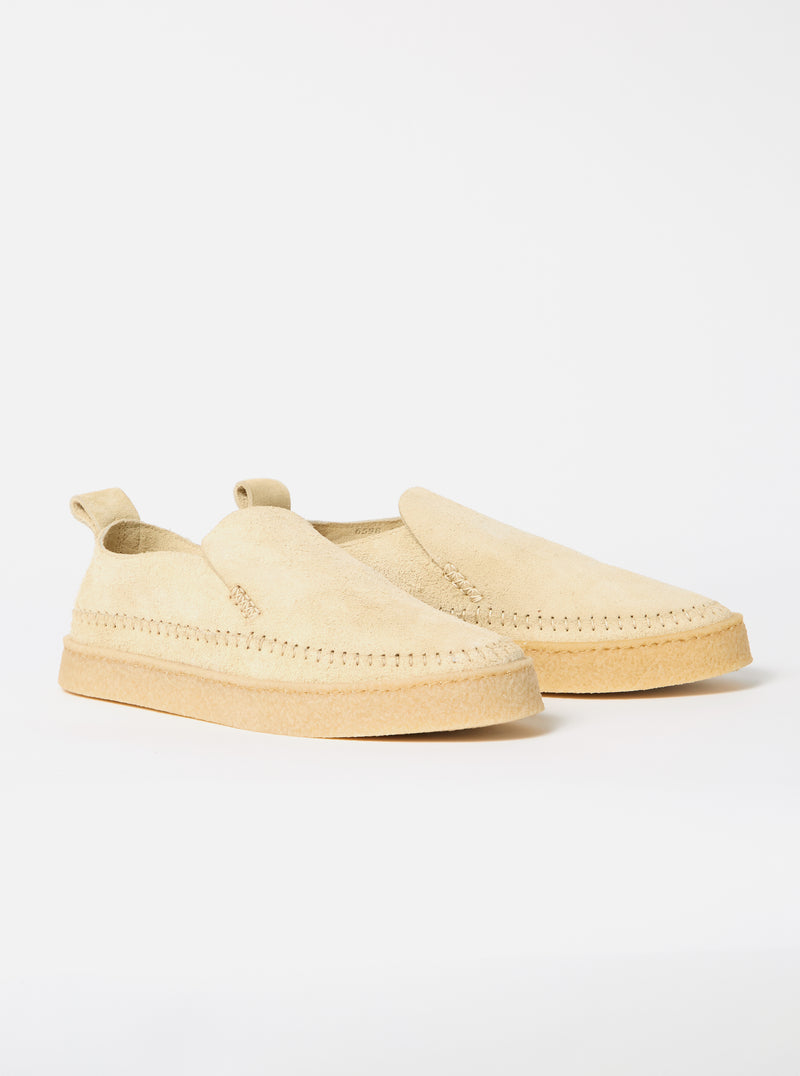 Yogi x Universal Works Hitch Loafer in Sand Brown Hairy Suede