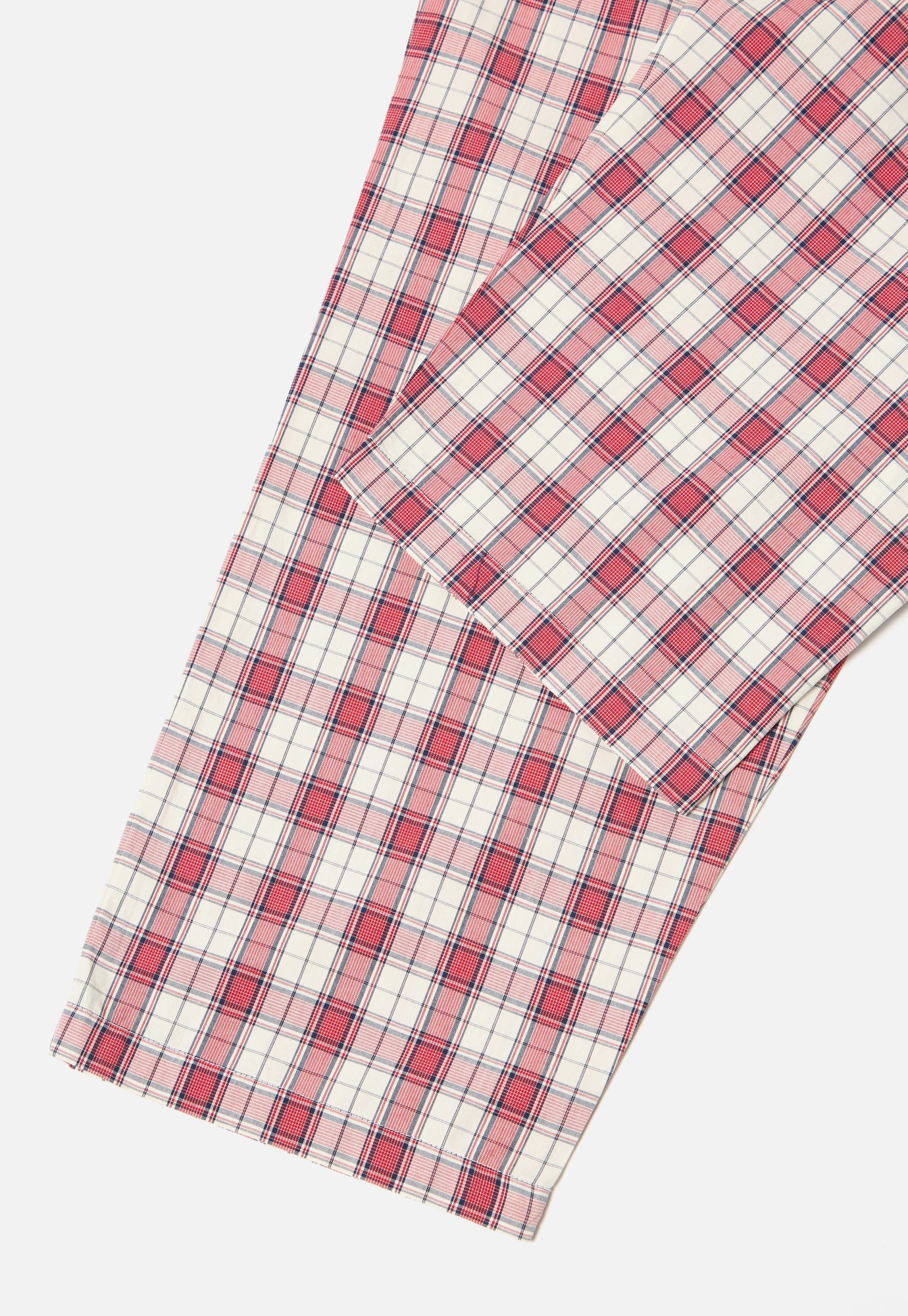 Universal Works Pyjama in Red Cotton Check