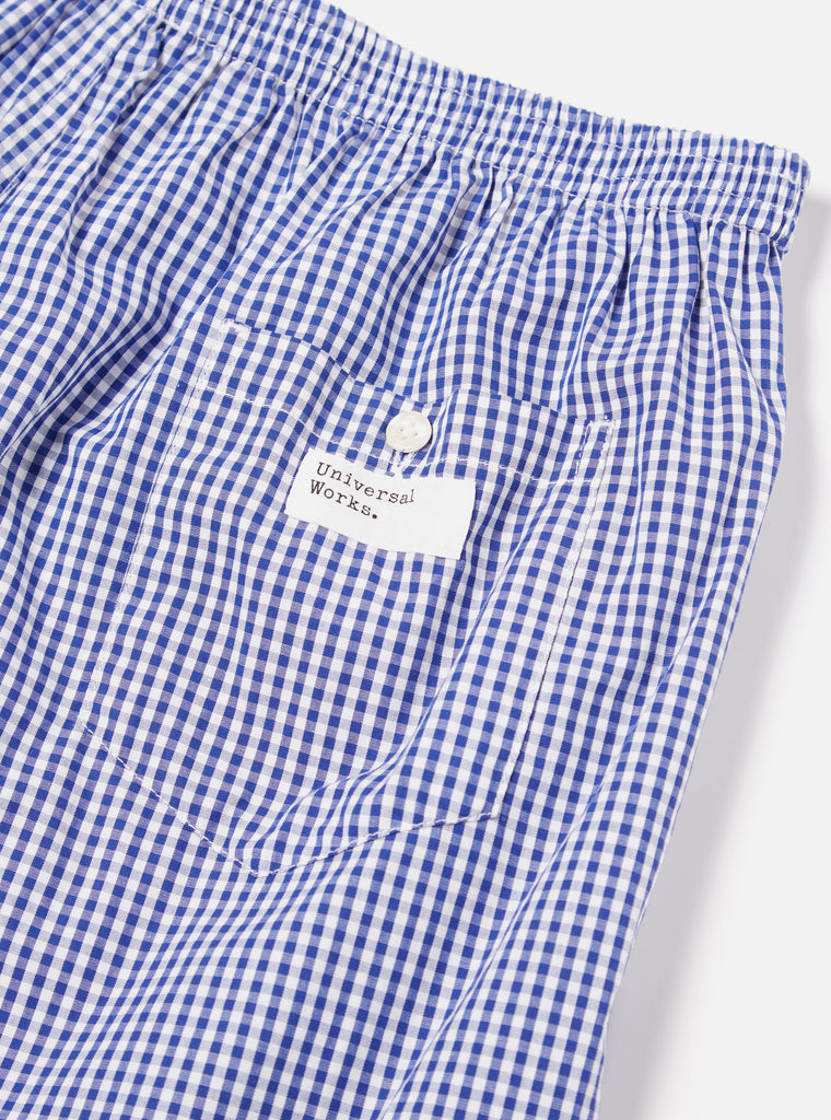 Universal Works Boxer Short in Blue Gingham Check