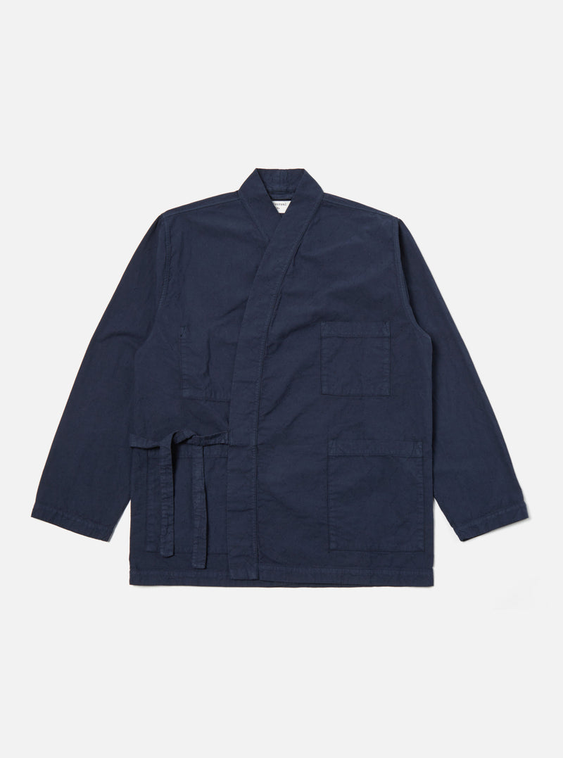Universal Works Quilted Kyoto Work Jacket in Navy Cotton