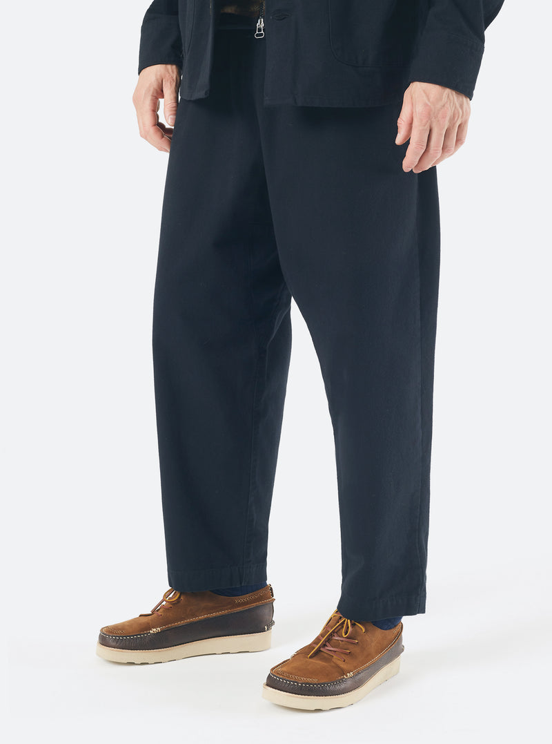 Universal Works Braga Pant in Navy Nebraska Cotton