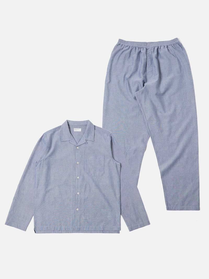 Universal Works Pyjama Set in Navy Oxford Cotton