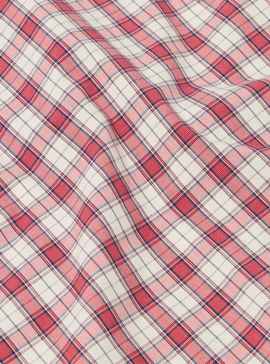 Universal Works Pyjama in Red Cotton Check
