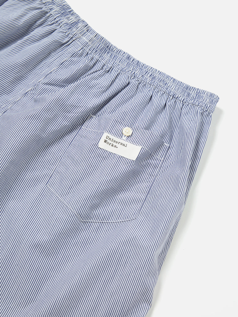 Universal Works Boxer Short in Blue Classic Stripes