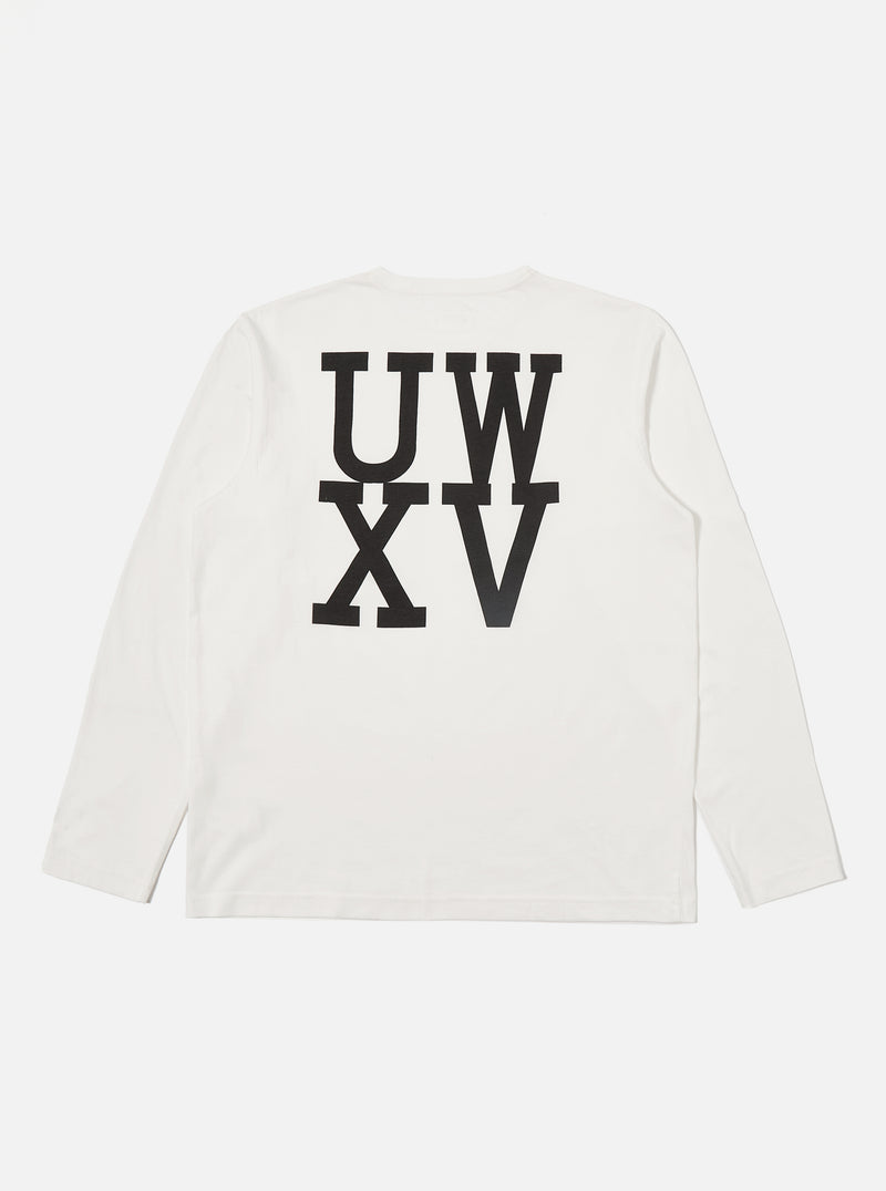 Universal Works XV Tee Shirt in Ecru Print Jersey