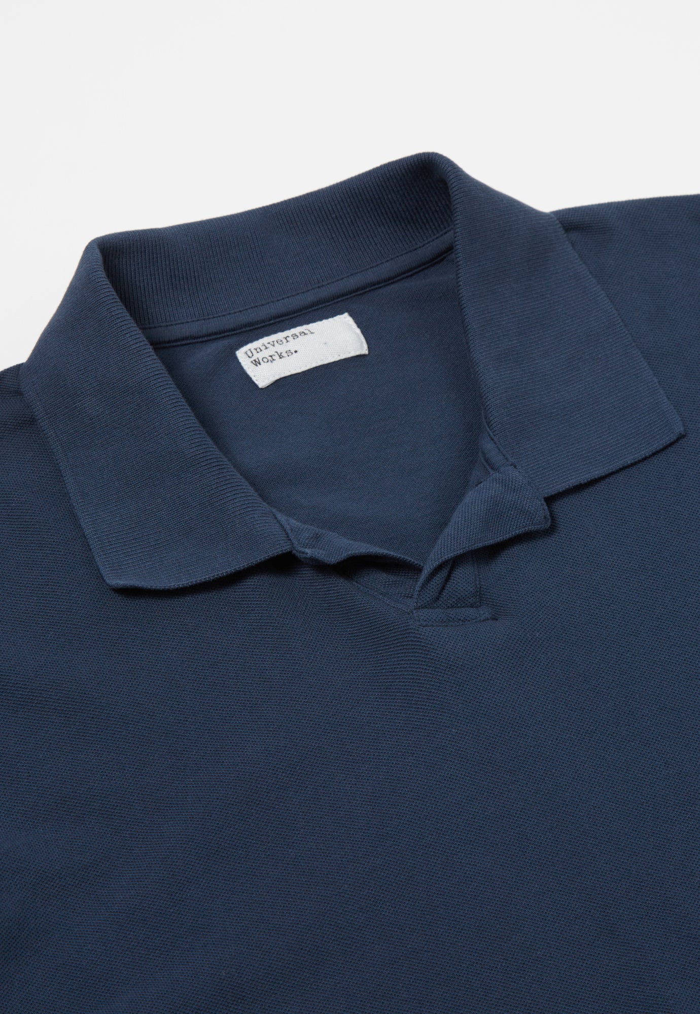 Universal Works Vacation Polo in Navy Piquet