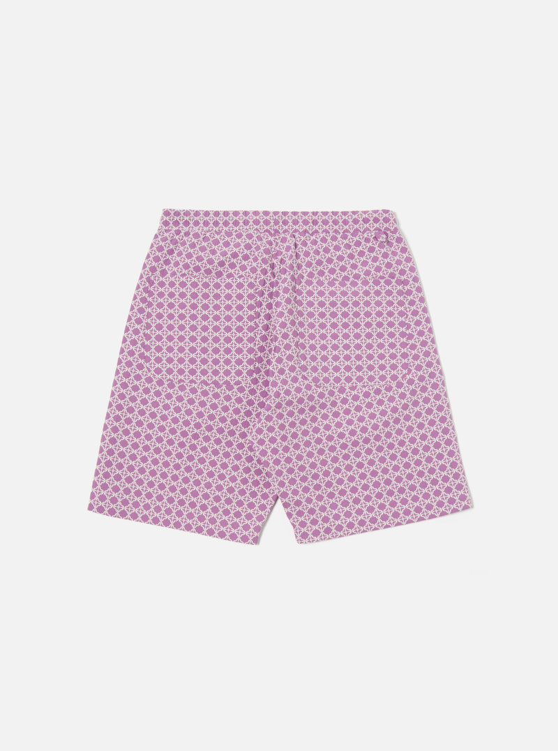 Universal Works Lumber Short in Lilac Tile 2 Cotton