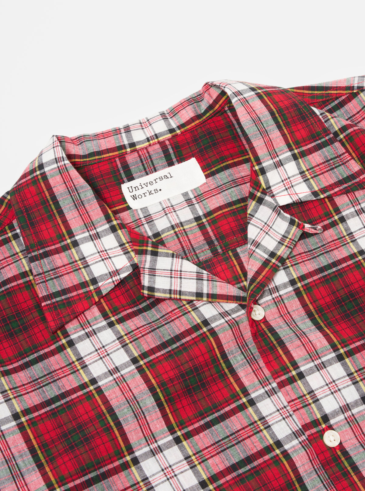 Universal Works Short Pyjama Set in Red Madras Check