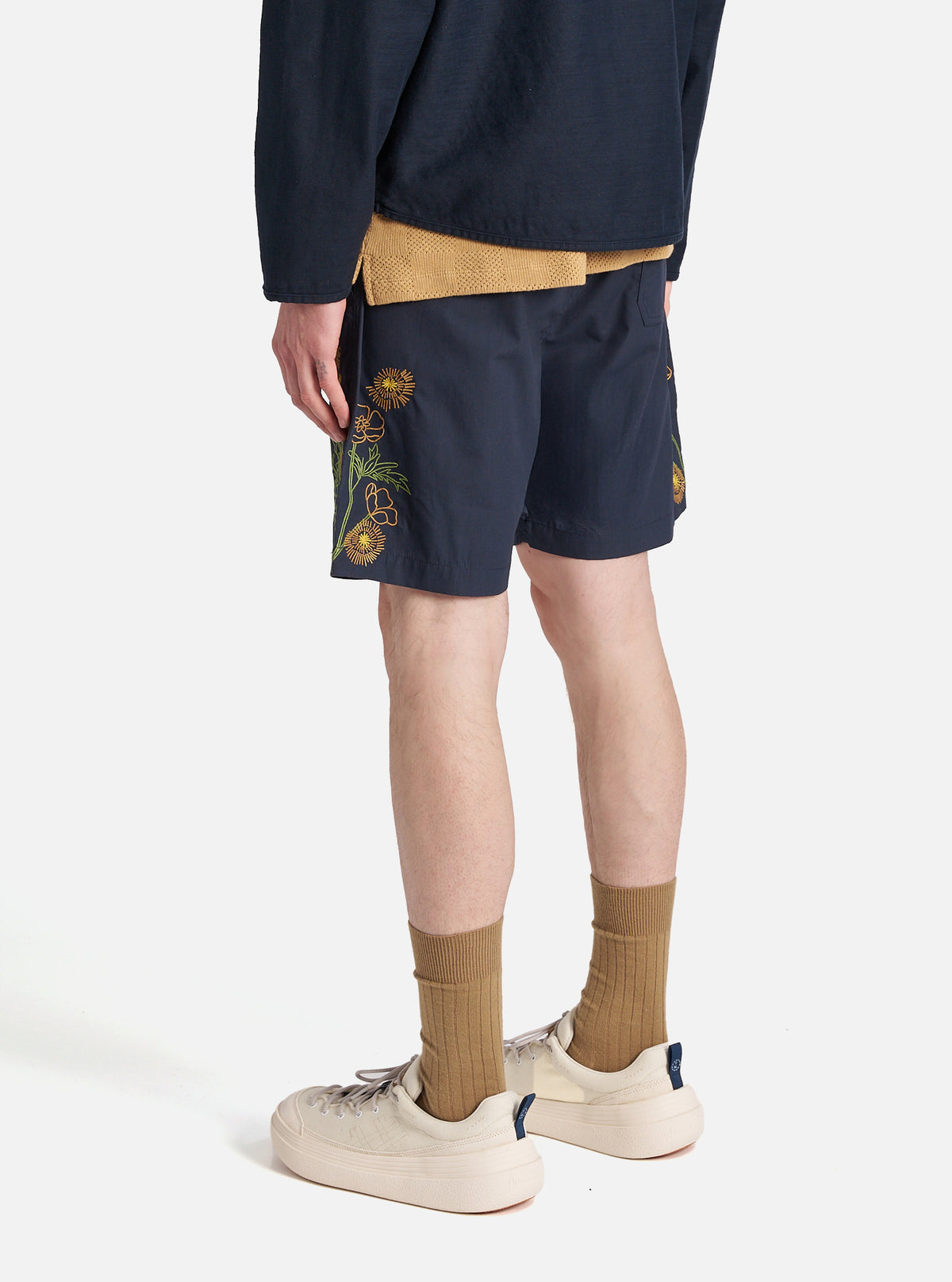 Flower Mountain x Universal Works Beach Short in Navy Recycled Polytech