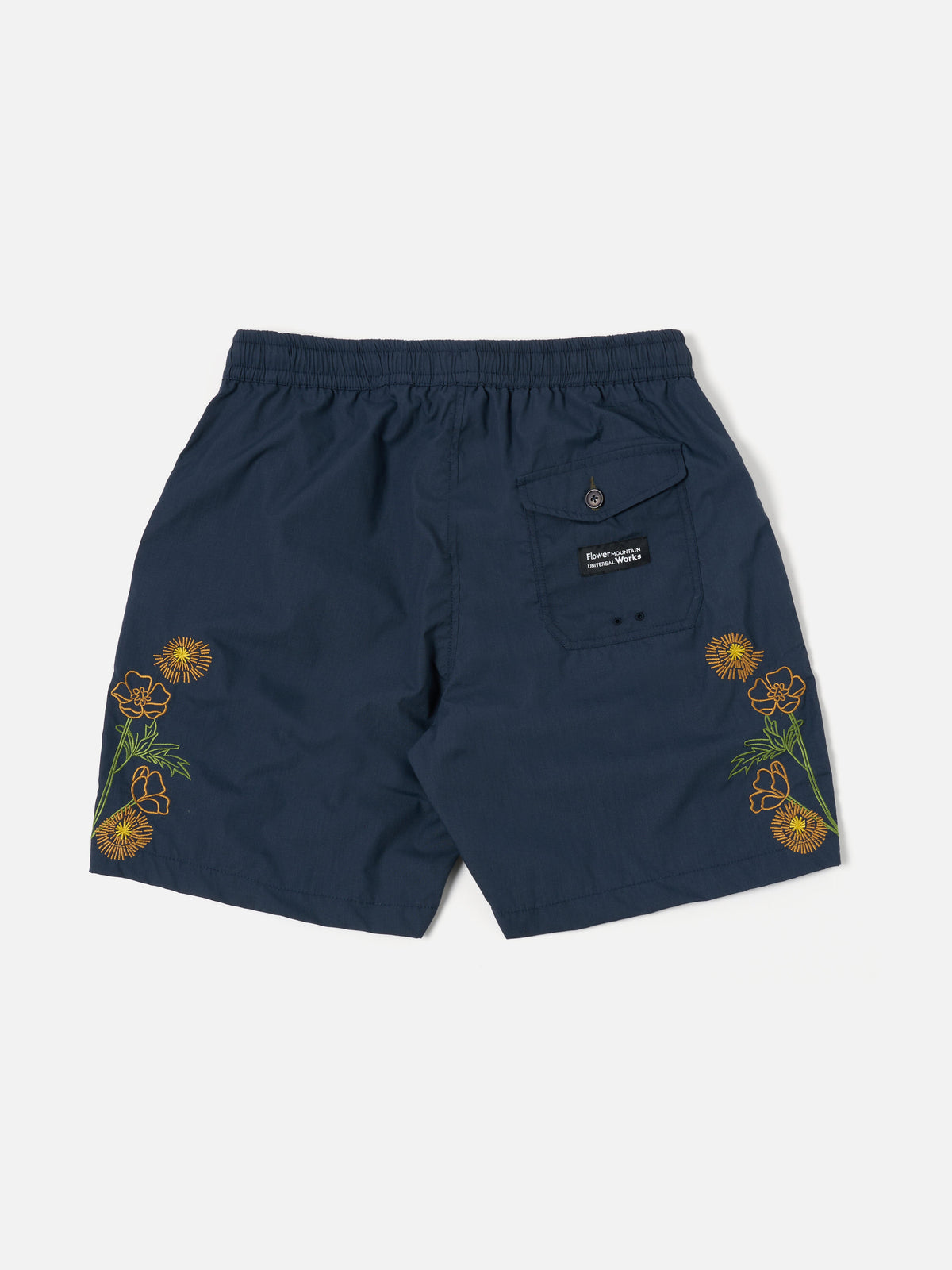Flower Mountain x Universal Works Beach Short in Navy Recycled Polytech