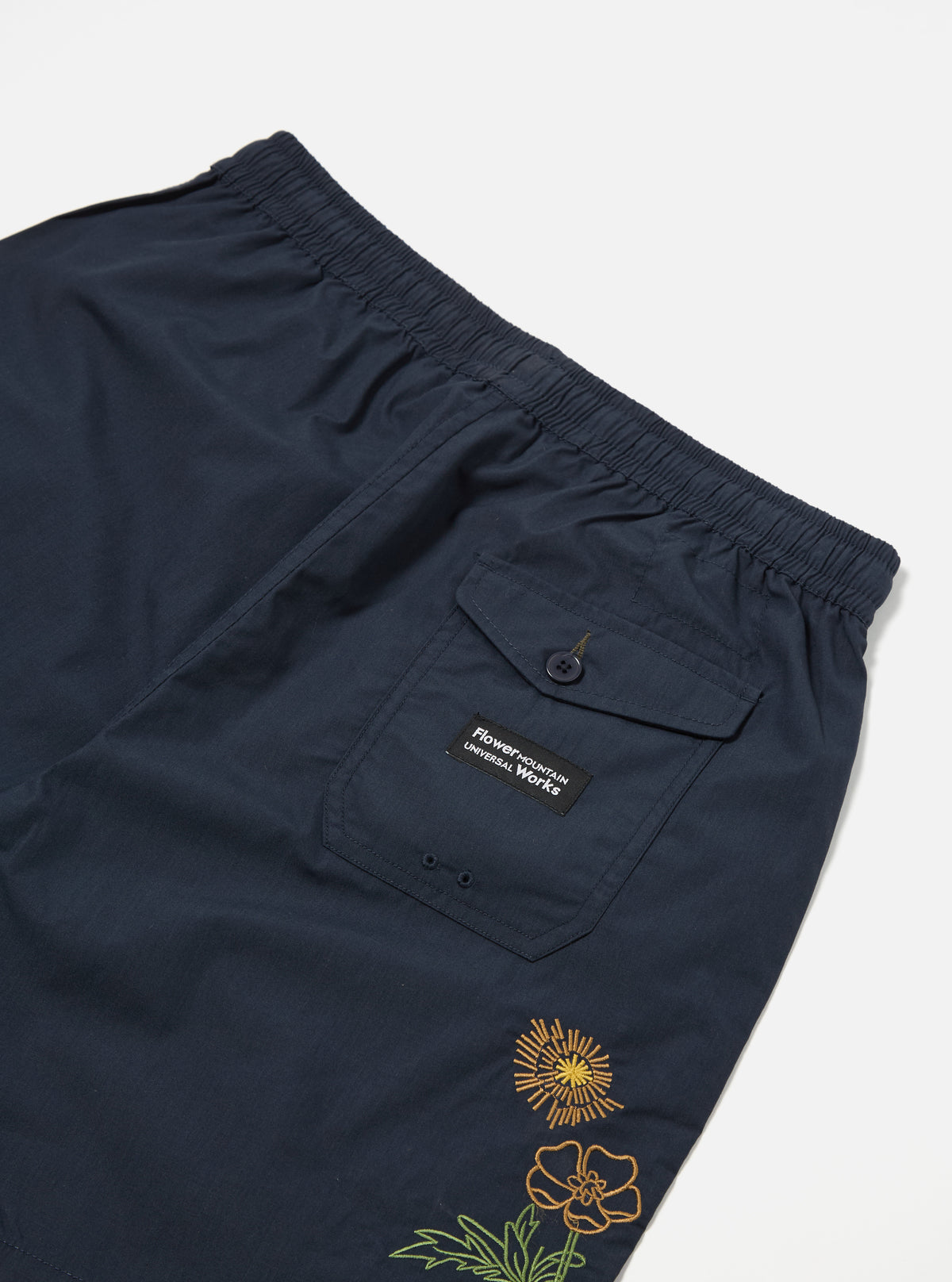 Flower Mountain x Universal Works Beach Short in Navy Recycled Polytech