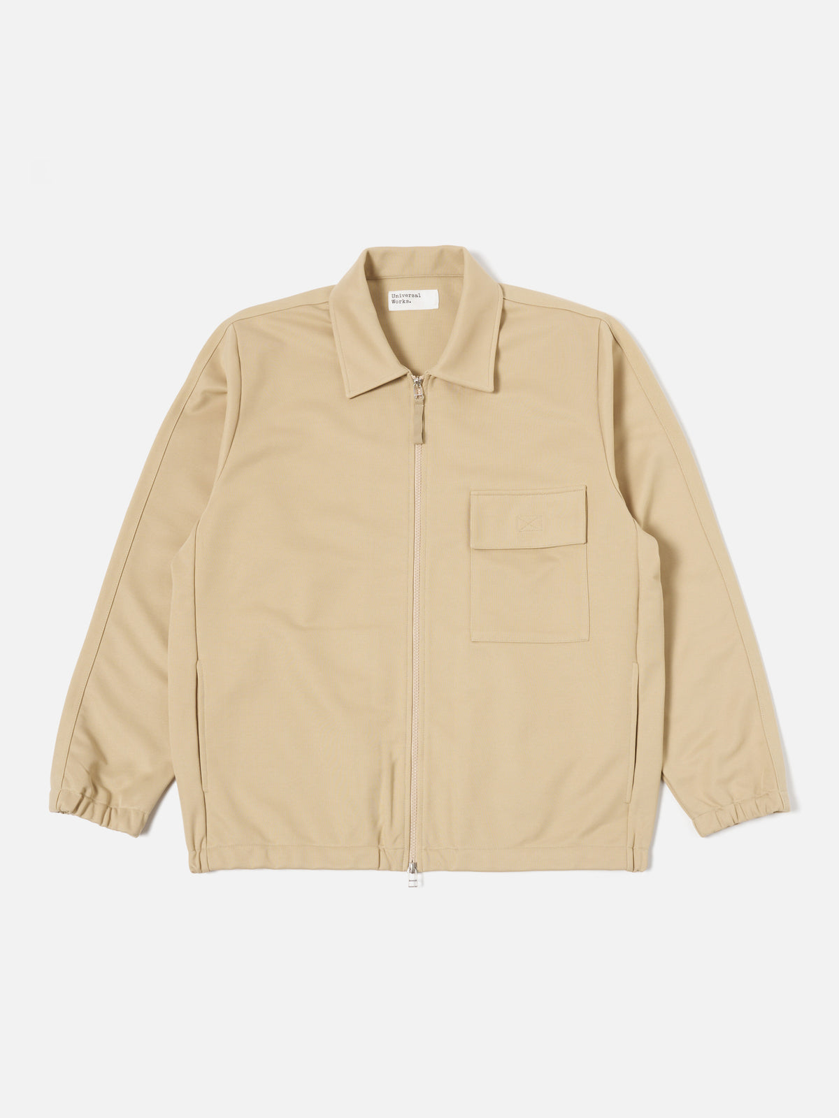 Universal Works Denis Track Top in Sand Recycled Poly Organic Cotton