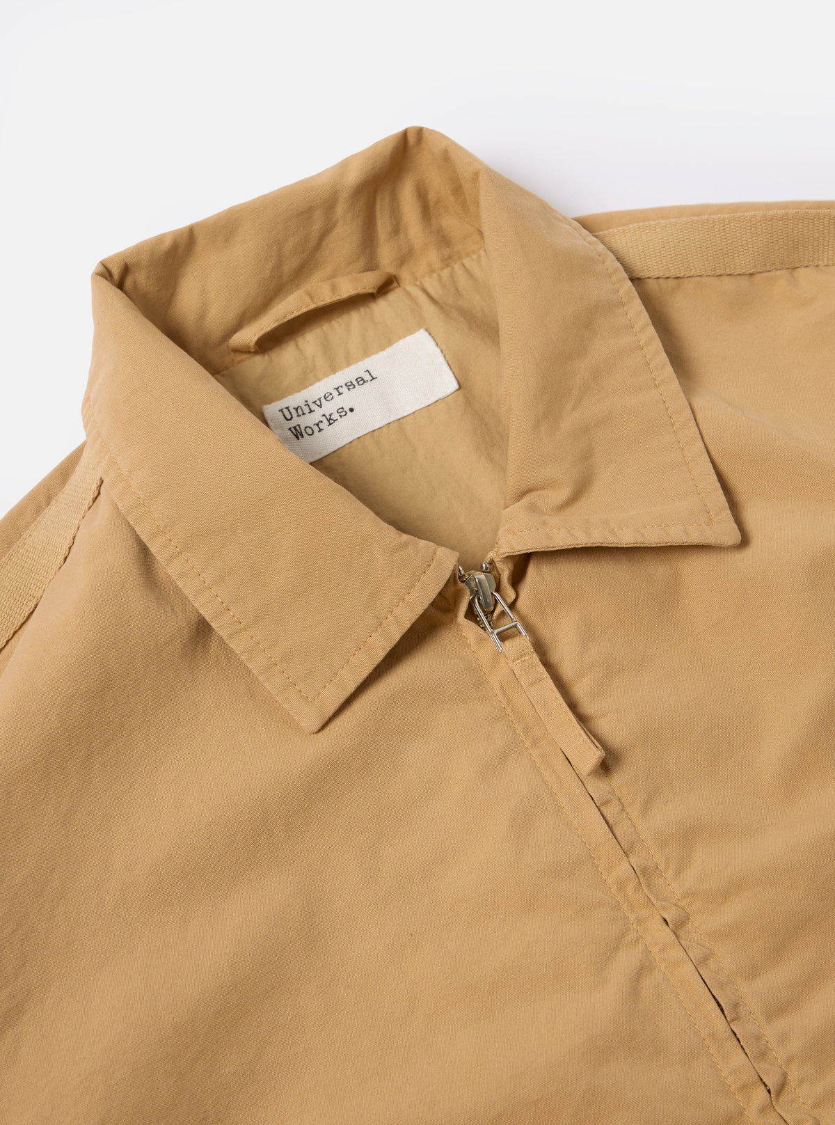 Universal Works Windcheater Jacket in Dark Sand Summer Canvas