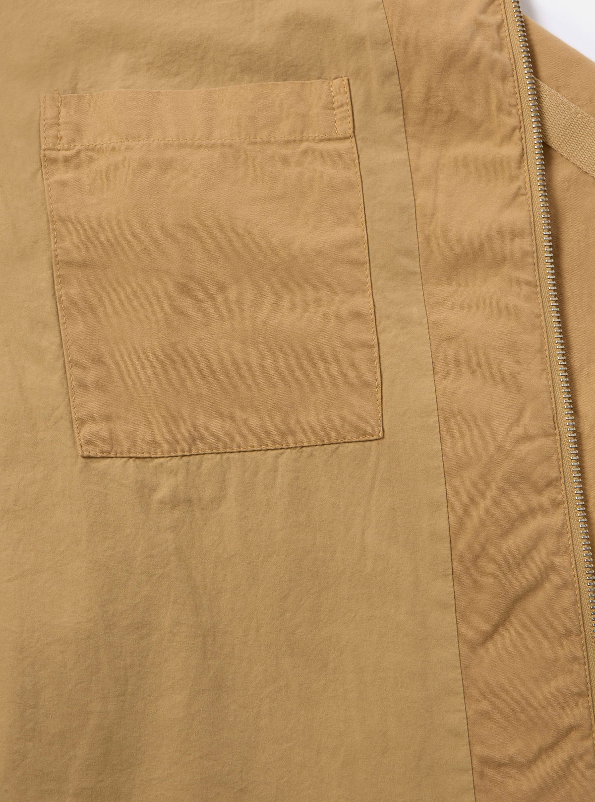 Universal Works Windcheater Jacket in Dark Sand Summer Canvas