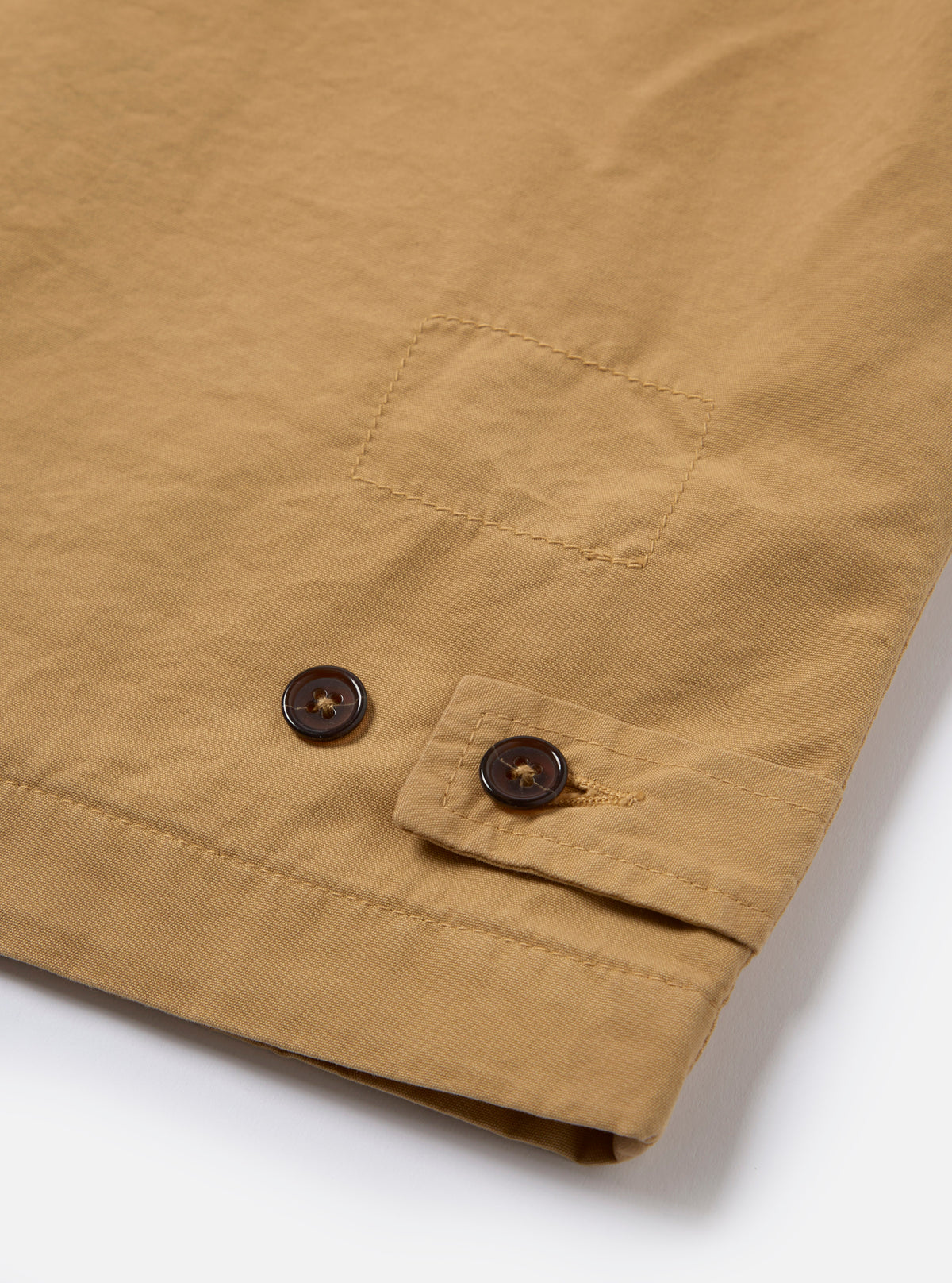 Universal Works Windcheater Jacket in Dark Sand Summer Canvas