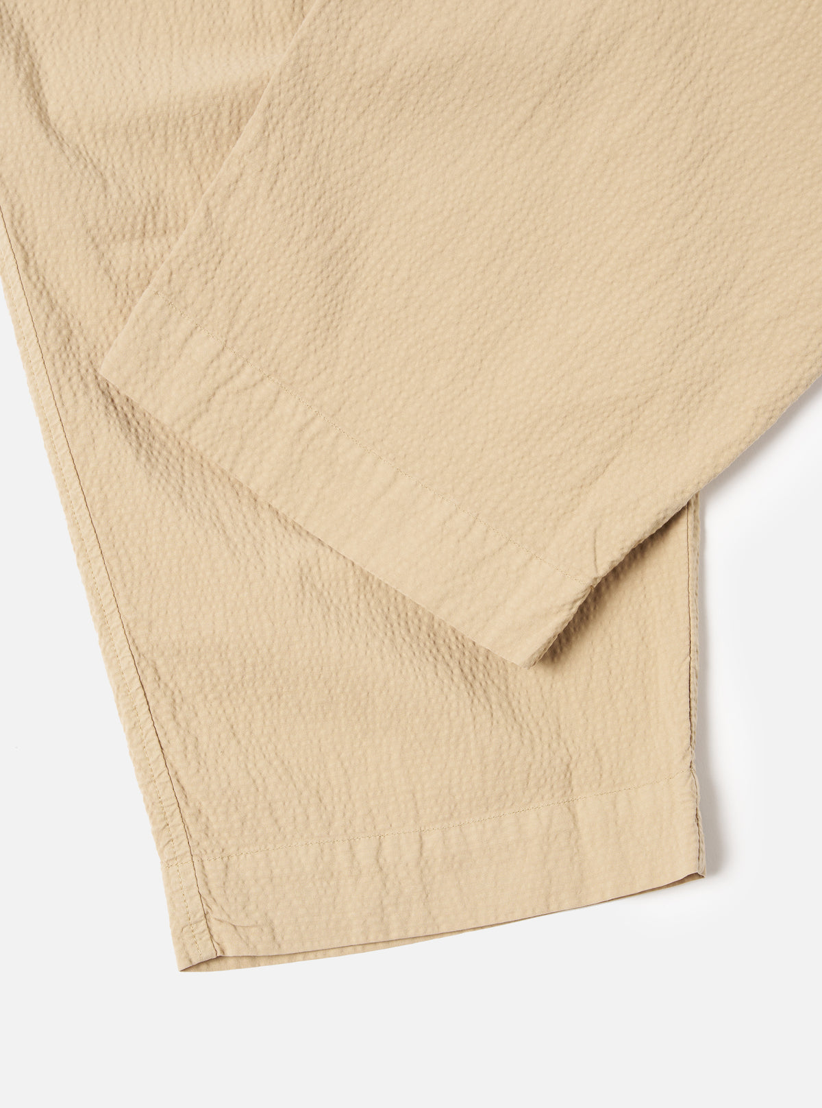 Universal Works Oxford Pant in Sand Seersucker II