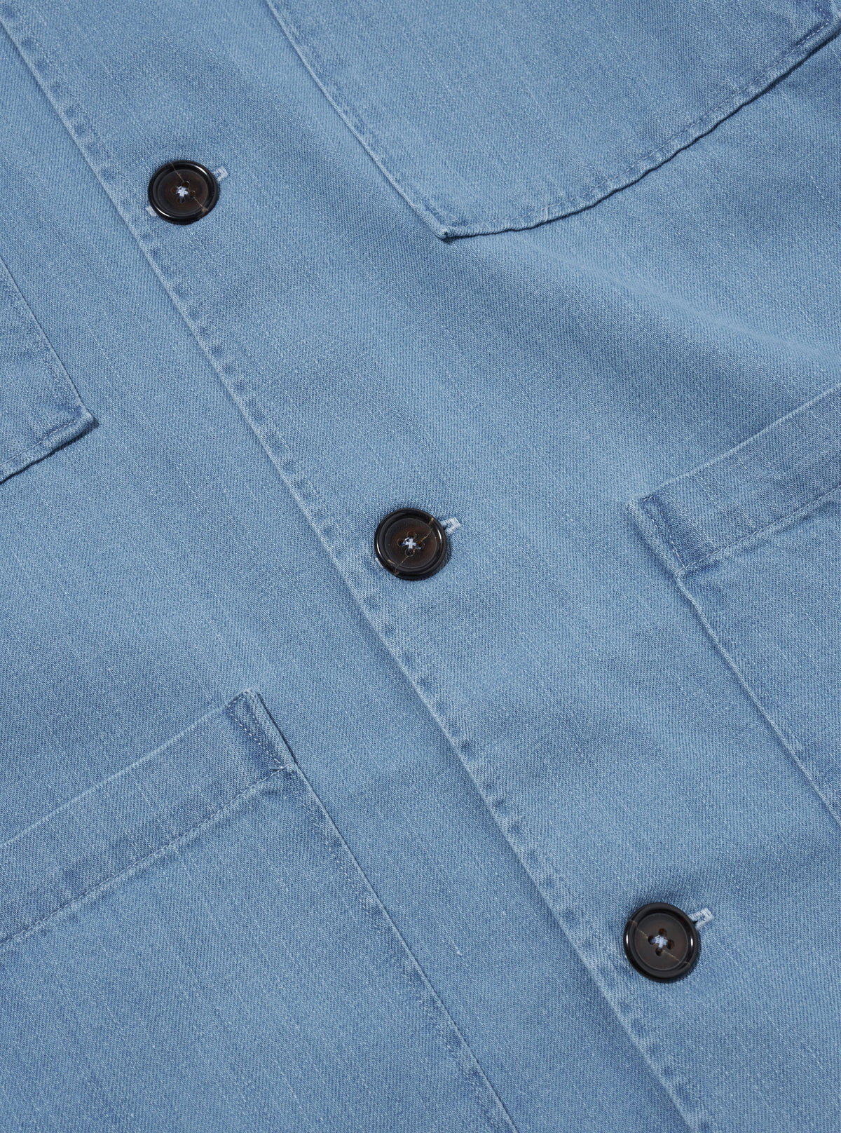 Universal Works Dockside Jacket in Washed Indigo 8oz Organic Denim