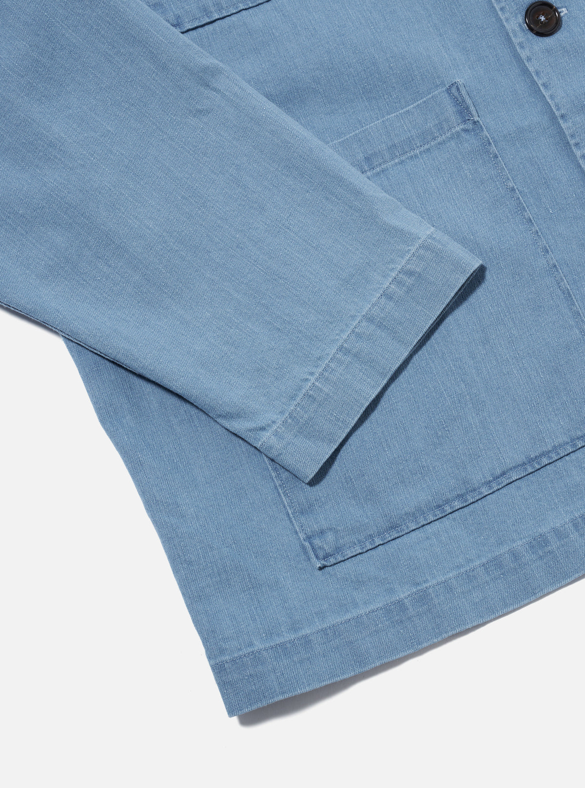 Universal Works Dockside Jacket in Washed Indigo 8oz Organic Denim