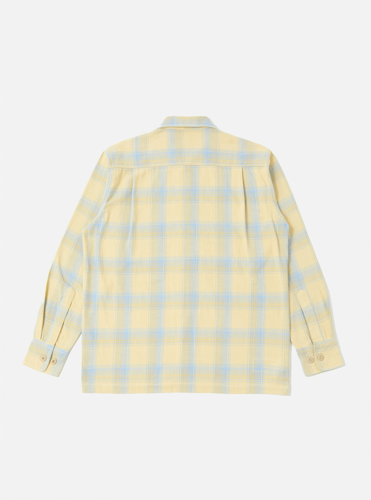 Yellow/Blue Cotton Plaid Fatigue Shirt