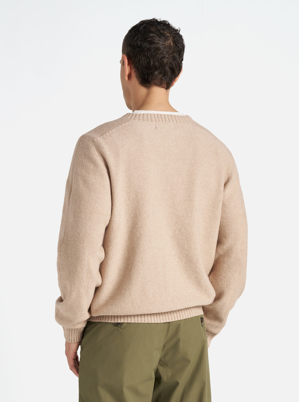 Universal Works Seamless Crew in Sand Coast Knit