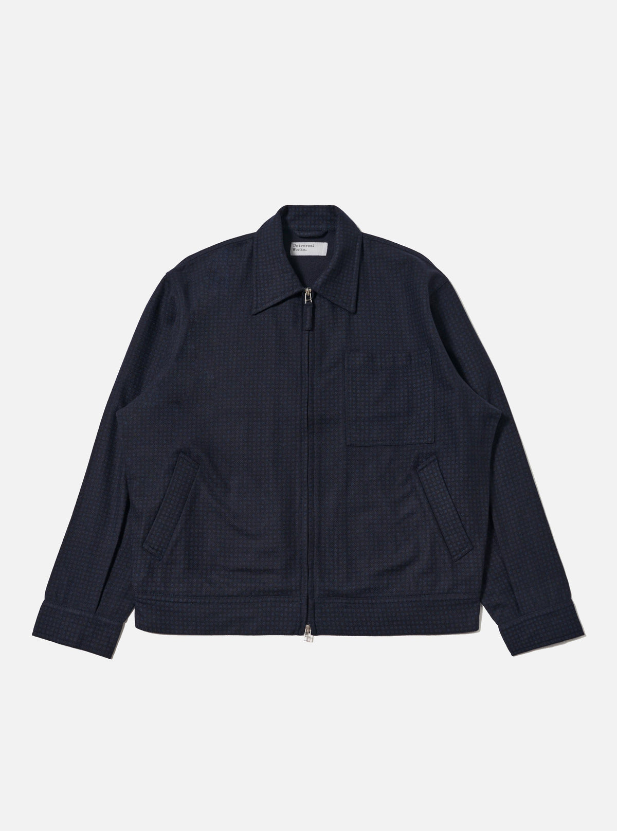 Navy Dot Print Flannel Rose Bowl Jacket