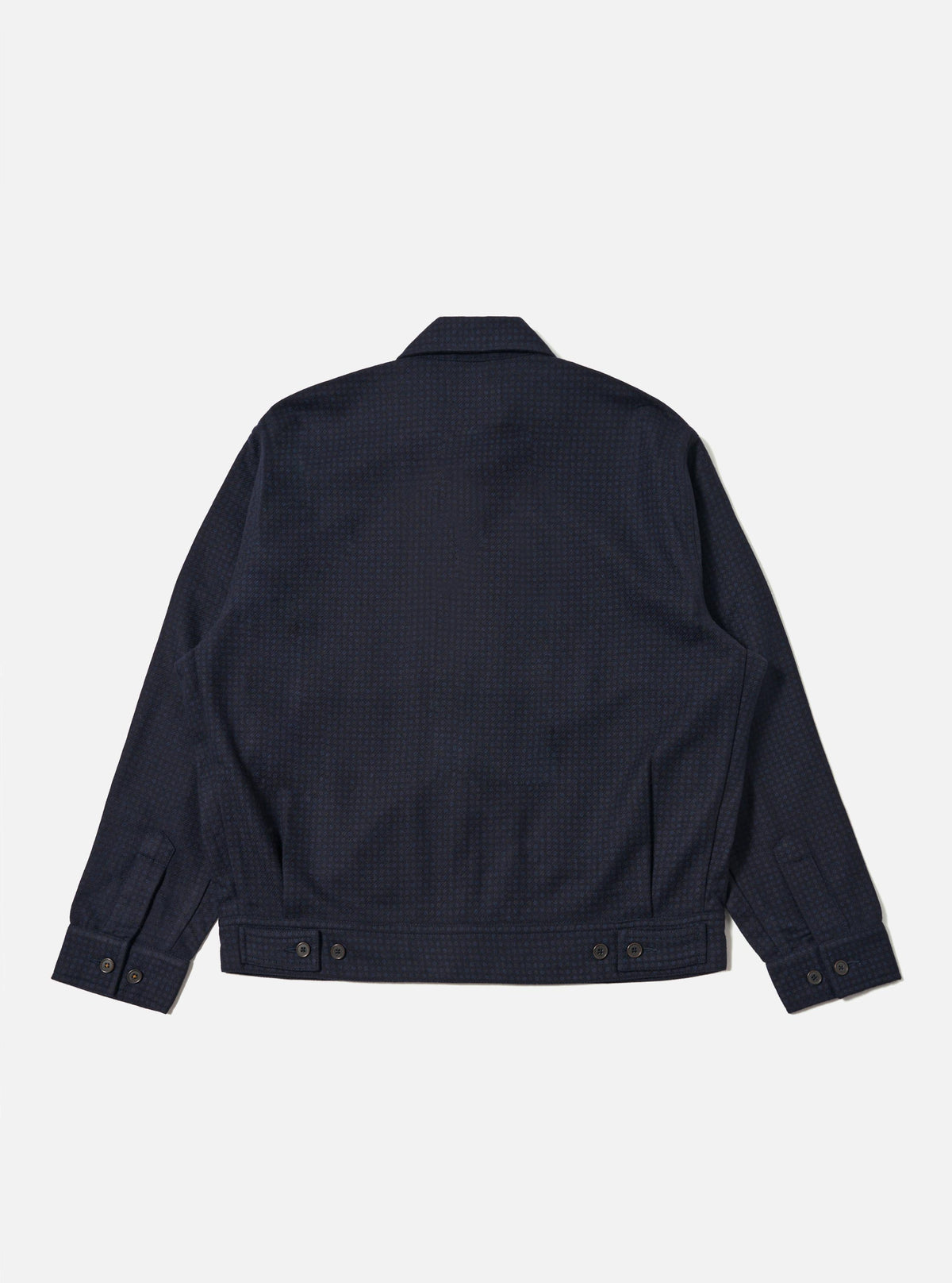 Navy Dot Print Flannel Rose Bowl Jacket