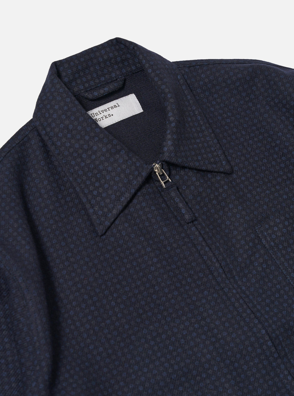Navy Dot Print Flannel Rose Bowl Jacket