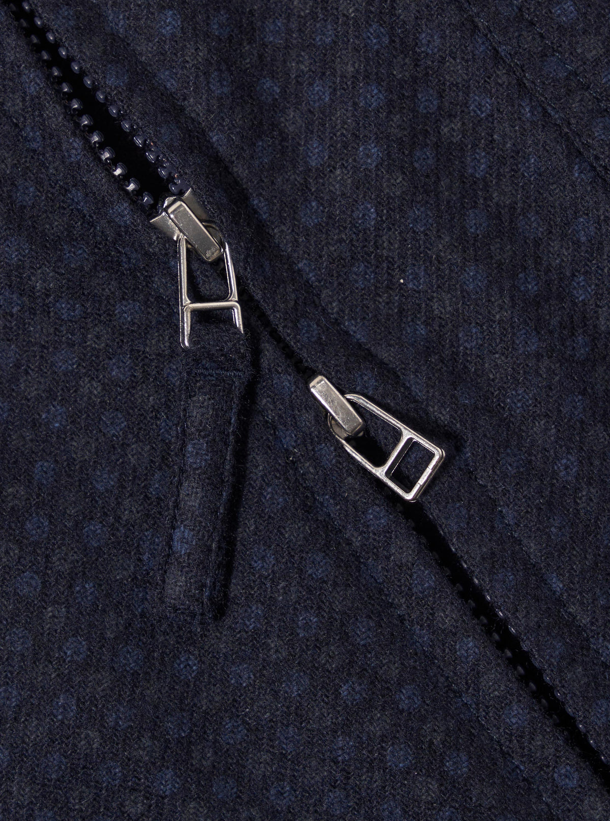 Navy Dot Print Flannel Rose Bowl Jacket