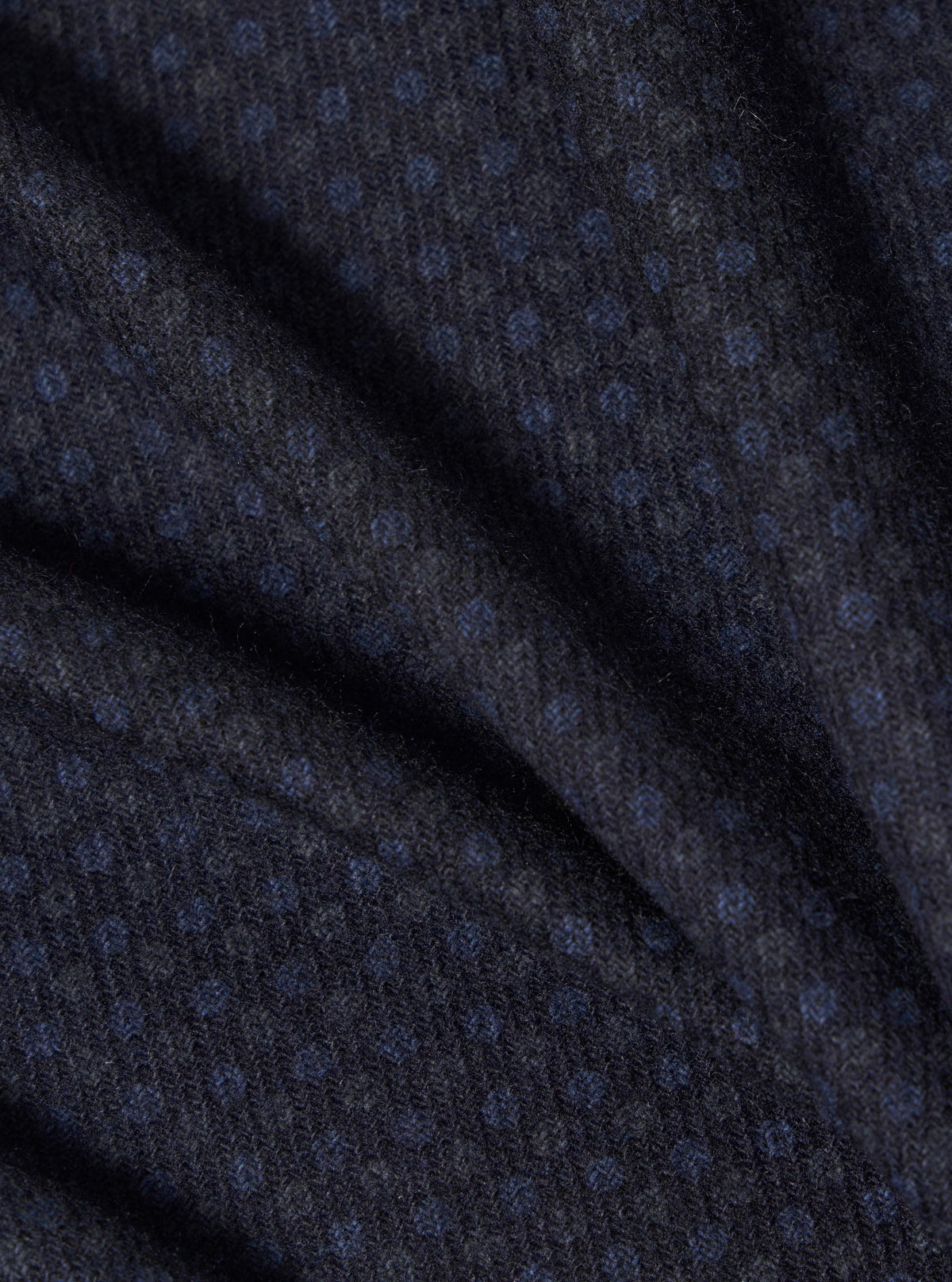 Navy Dot Print Flannel Rose Bowl Jacket