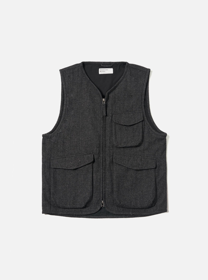 Grey Anders Wool Upcycled Parachute Liner Gilet