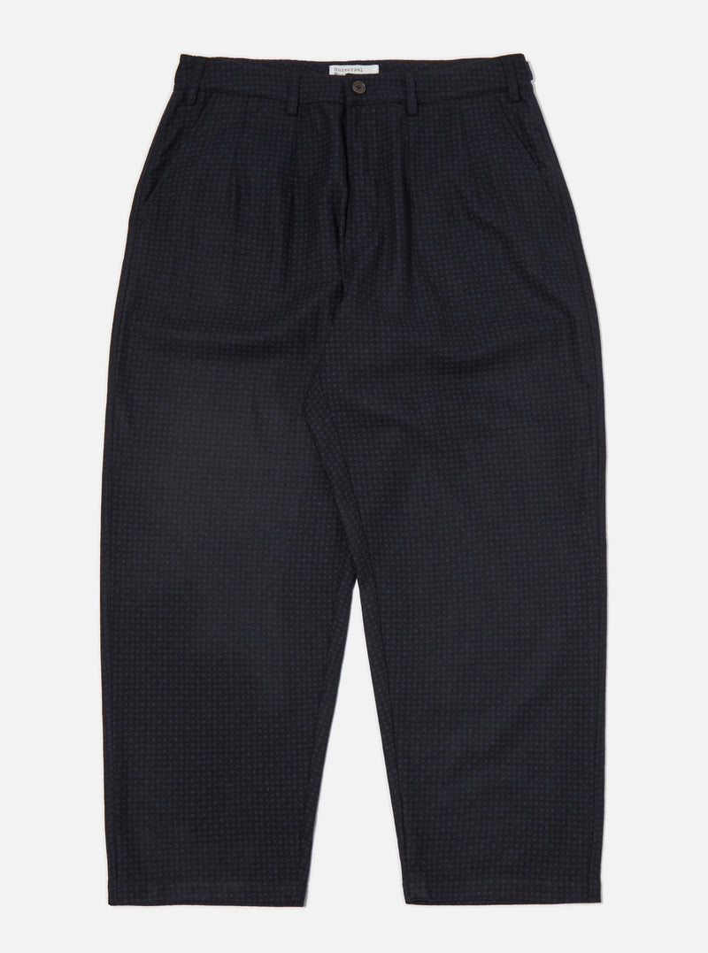 Navy Dot Print Flannel Dutch Pant