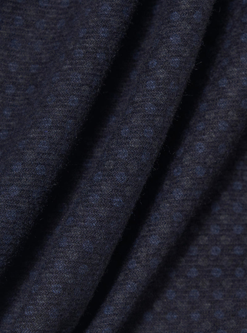 Navy Dot Print Flannel Dutch Pant