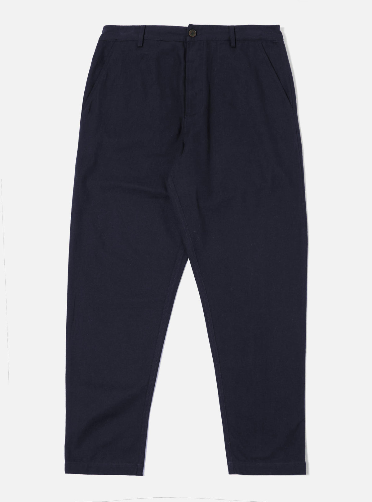 Navy Brushed Moleskin Military Chino