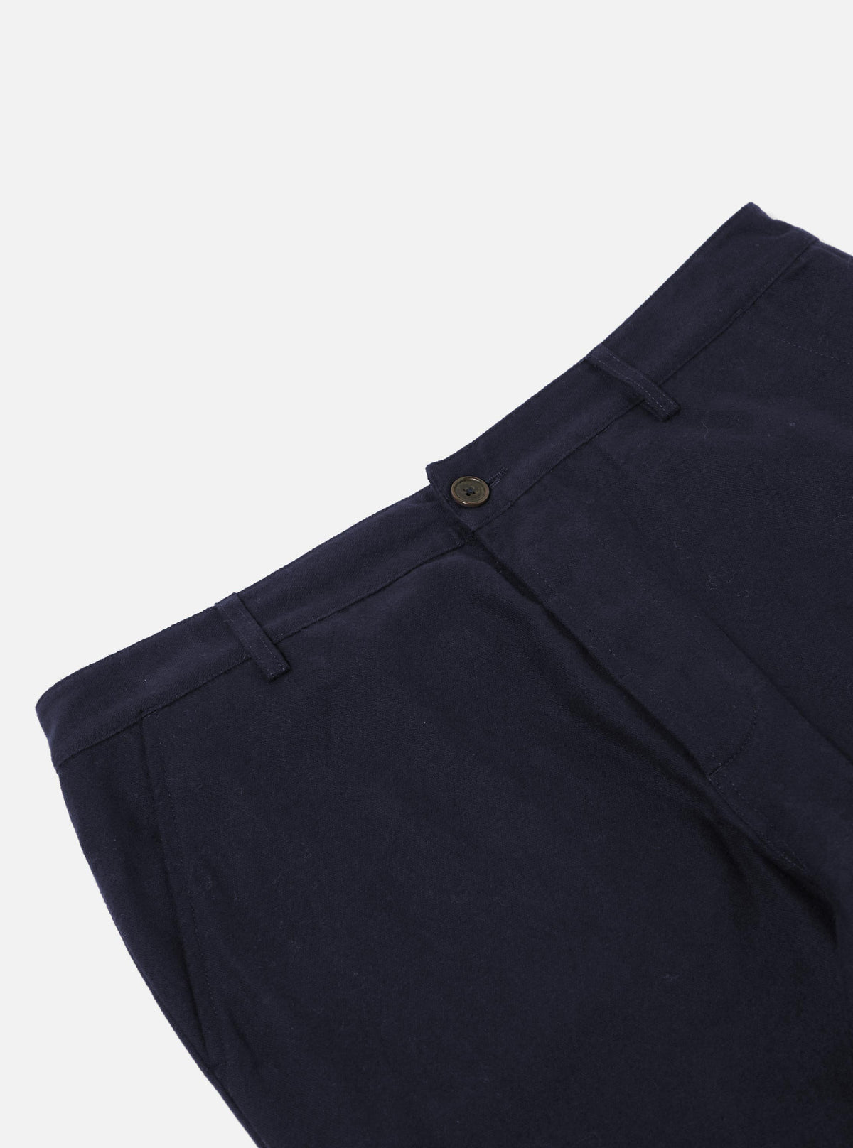 Navy Brushed Moleskin Military Chino