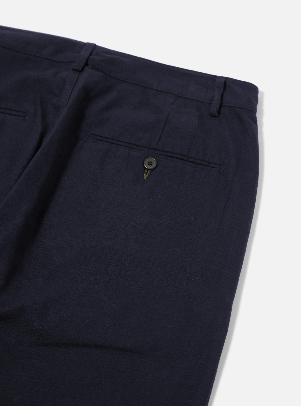 Navy Brushed Moleskin Military Chino
