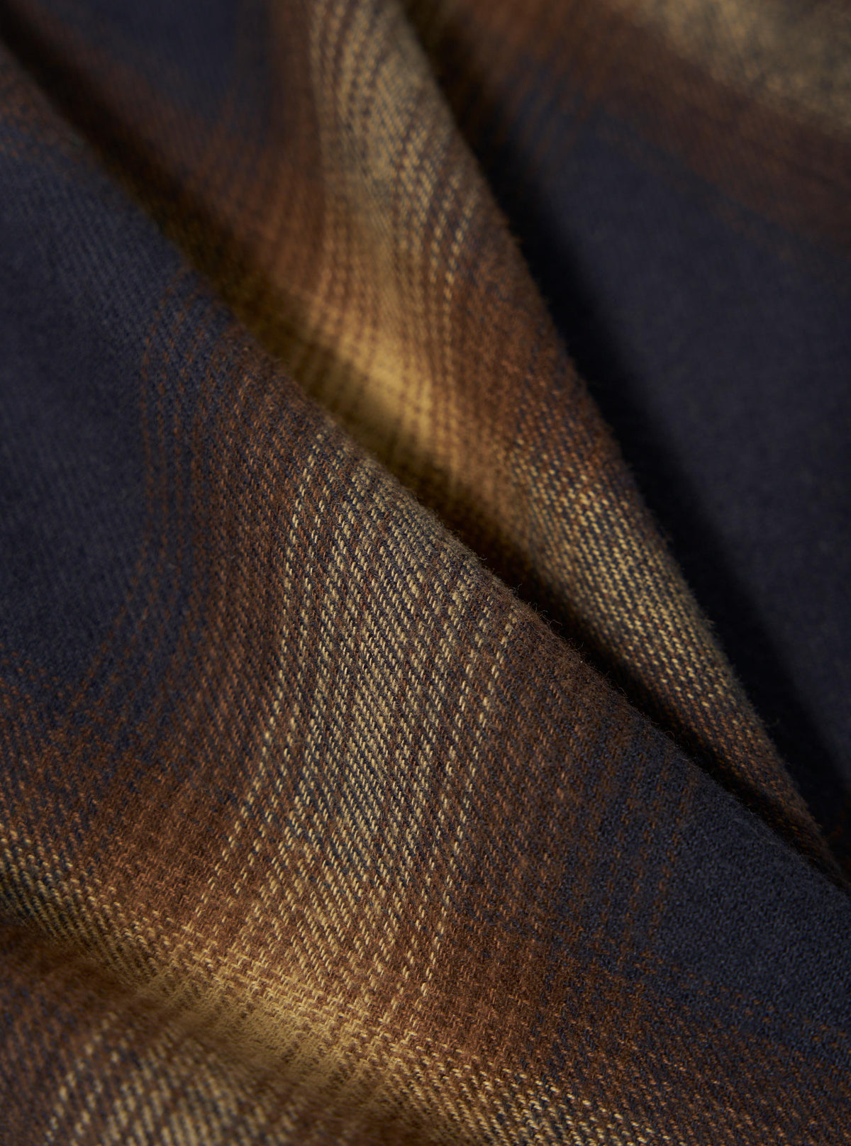 Navy Canyon Check Zip Shirt